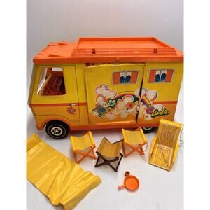 VTG 1970'S MATTEL Barbie’s Country Camper with Original Box Folding Chairs READ